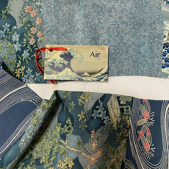 Air Scarves Hand Crafted Japanese Silk Kimono Limited Edition Infinity NWT - Picture 5 of 8